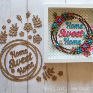 MDF Floral Wreath Sample