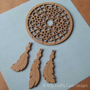 MDF Dream Catcher Flower Trellis Design Sample