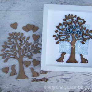 Mdf Family Tree with Pets Style 1 S1