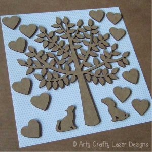 Mdf Family Tree with Pets Style 2 S1